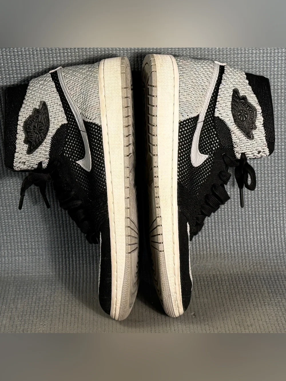 Nike Air Jordan 1 Retro High FlyKnit Shadow Black Shoes 919704-003 Men’s Size 10